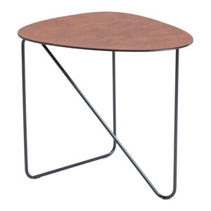 Koňakovohnedý kovový konferenčný stolík 44x50 cm Curve L Bull – LIND DNA