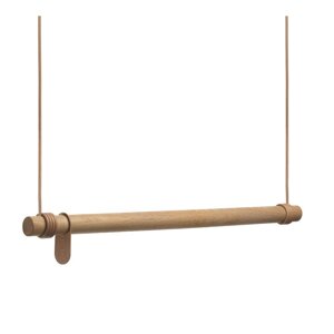 Nástenný stojan na oblečenie z dubového dreva v prírodnej farbe 80x200x4 cm Swing M – LIND DNA