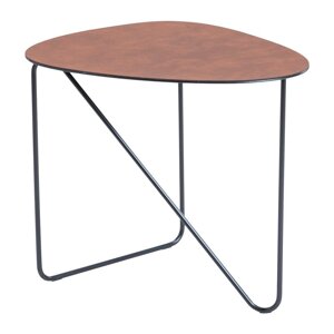 Koňakovohnedý kovový konferenčný stolík 37x44 cm Curve M Bull – LIND DNA