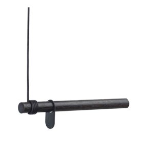 Čierny nástenný vešiak z dubového dreva 50 cm Swing – LIND DNA
