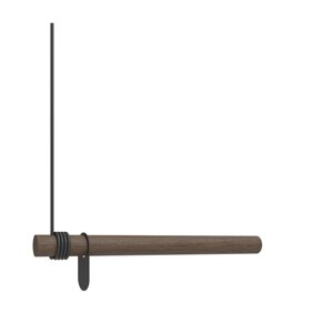 Hnedý nástenný vešiak z dubového dreva 50 cm Swing – LIND DNA
