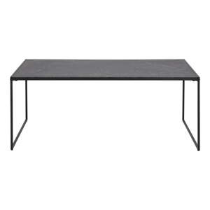 Matne čierny konferenčný stolík s doskou v dekore mramoru 60x120 cm Infinity – Actona