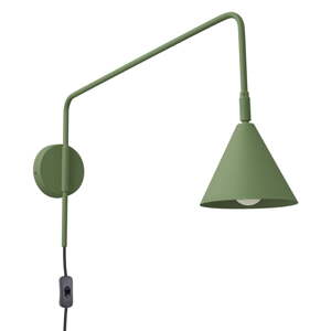 Zelené nástenné svietidlo do zásuvky Zylo – Nice Lamps