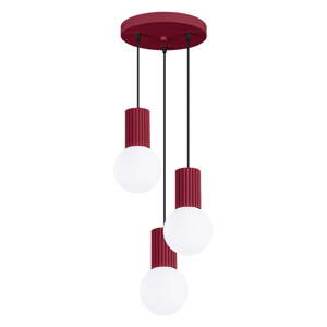 Vínovočervené závesné svietidlo so skleneným tienidlom ø 25 cm Orbital – Nice Lamps