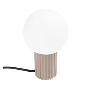 Taupe stolová lampa so skleneným tienidlom (výška  19 cm) Orbital – Nice Lamps