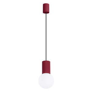 Vínovočervené závesné svietidlo so skleneným tienidlom ø 12 cm Orbital – Nice Lamps