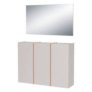 Krémovobiela predsieňová zostava 138x200x37 cm Libbiano – Germania