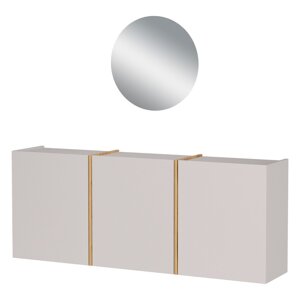 Krémovobiela predsieňová zostava 138x200x27 cm Libbiano – Germania