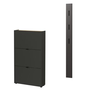 Antracitová predsieňová zostava 101x200x22 cm Ameca – Germania