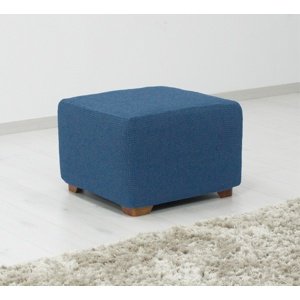 Poťah multielastický na taburet, Denia, modrý
