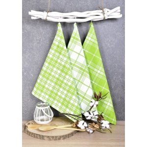 Utierka bavlnená, Green cucine 2057, set 3ks, zelené