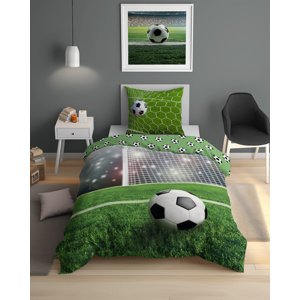 Obliečky bavlnené, Futbal, 140 x 200 cm + 70 x 80 cm