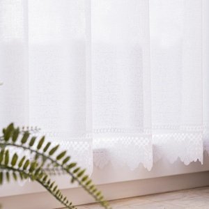 Žakárová záclona, Anna, biela 50 cm