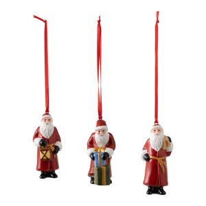 Vianočná závesná dekorácia s motívom Santa Clausa, 3 ks, kolekcia Nostalgic Ornaments - Villeroy & Boch