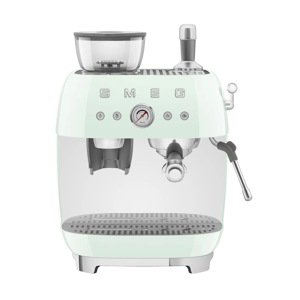 SMEG 50's Retro Style pákový kávovar EGF03 s mlynčekom na kávu, 2 šálky, pastelovo zelený - Smeg
