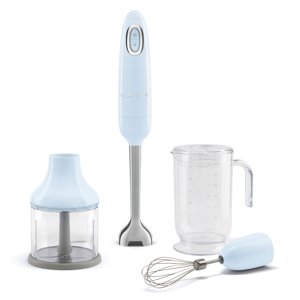 SMEG tyčový mixér HBF03 s príslušenstvom, 700W, pastelovo modrá - Smeg