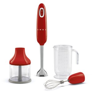 SMEG tyčový mixér HBF03 s príslušenstvom, 700W, červená - Smeg