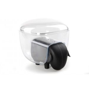 Ovečka so zásuvkou a dózou Qualy Sheepshape Container, čierna ovečka / priehľadná dóza