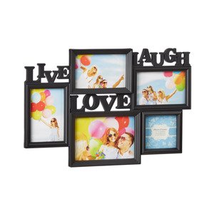 Čierny fotorámik Live Laugh Love, 46x32cm RD9999