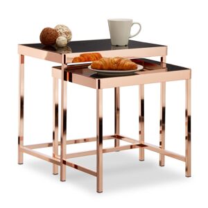 Príručný stolík COPPER v sade 2 ks RD1268 medená
