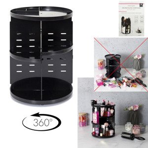 Organizér na make-up otočný, čierna COSMETIC CLUB 9453