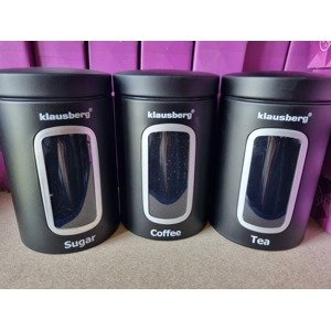 Elegantná sada 3 dóz KB-7098, čierna