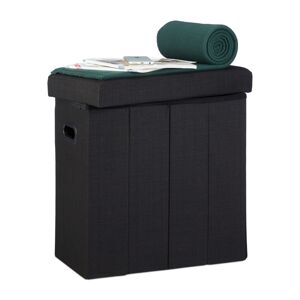 Taburetka s úložným priestorom RD21197, čierna