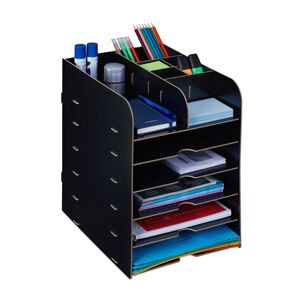 Organizér na stôl s úložnými priehradkami RD42749, čierna