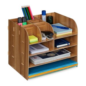 Organizér na stôl s úložnými priehradkami RD42746, hnedá