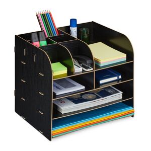 Organizér na stôl s úložnými priehradkami RD42746, čierna