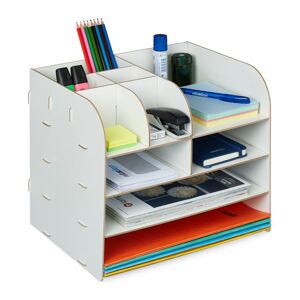 Organizér na stôl s úložnými priehradkami RD42746, biela