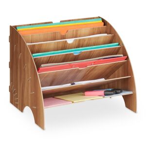 Organizér na stôl s úložnými priehradkami RD42748, hnedá