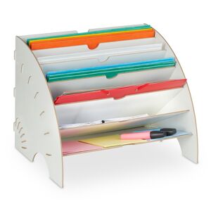 Organizér na stôl s úložnými priehradkami RD42748, biela