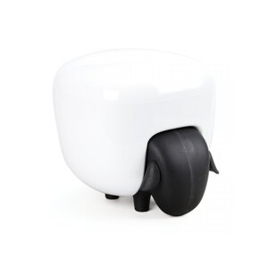 Ovečka so zásuvkou a dózou Qualy Sheepshape Container, čierna ovečka / biela dóza