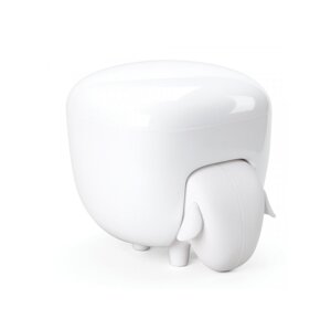 Ovečka so zásuvkou a dózou Qualy Sheepshape Container, biela ovečka / biela dóza