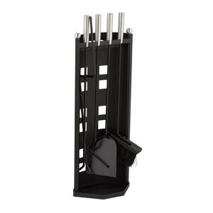 5-dielne náradie ku krbu RD48608, čierna