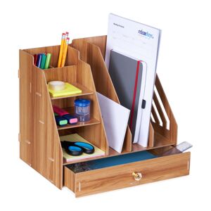 Organizér na stôl so zásuvkou RD42744, hnedá
