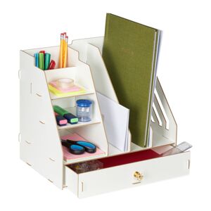 Organizér na stôl so zásuvkou RD42744, biela