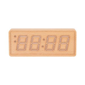 Digitálne hodiny Karlsson Solid Wood Engraved KA6024WD, 8cm