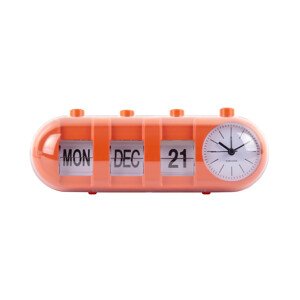 Budík Retro Tube Calendar Flip Karlsson KA6045OR, 10cm