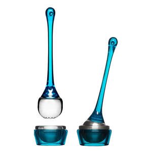 Čajové sitko s miskou SAGAFORM Tea Strainer, modré