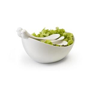 Misa s nástrojmi Qualy Sparrow Salad Bowl, biela-biela
