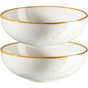 Mäser 2-dielna súprava misiek Pintar White hnedé bodky 22 cm