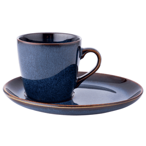Altom Keramická šálka s podšálkou Reactive NavyBlue 310 ml