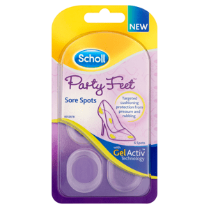 Scholl Vankúšiky na citlivé miesta chodidiel Party Feet, 6 ks