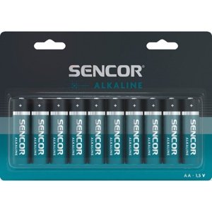 Alkalické batérie Sencor SBA LR6, 10 ks