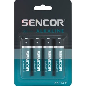 Sencor SBA LR6 alkalická batéria AA, 4 ks