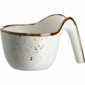 Mäser Gurmánska miska Pintar White hnedé bodky 9 x 5,5 cm, S
