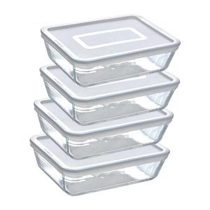 Pyrex Sada 4 sklenených nádob, 1,5 l