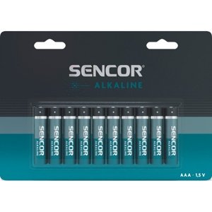Alkalická batéria Sencor SBA LR03 AAA, 10 ks